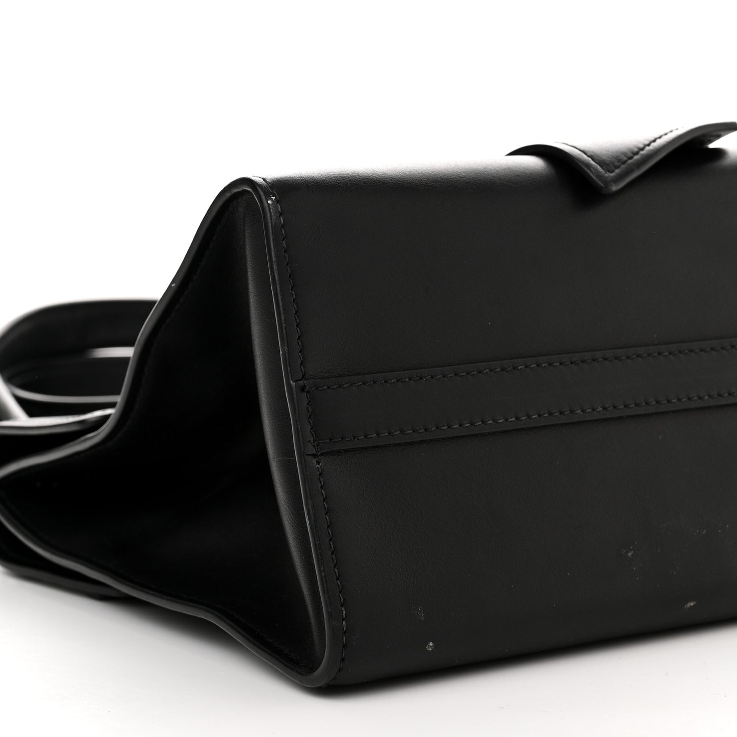 City Calf Ribbon Shoulder Bag Black