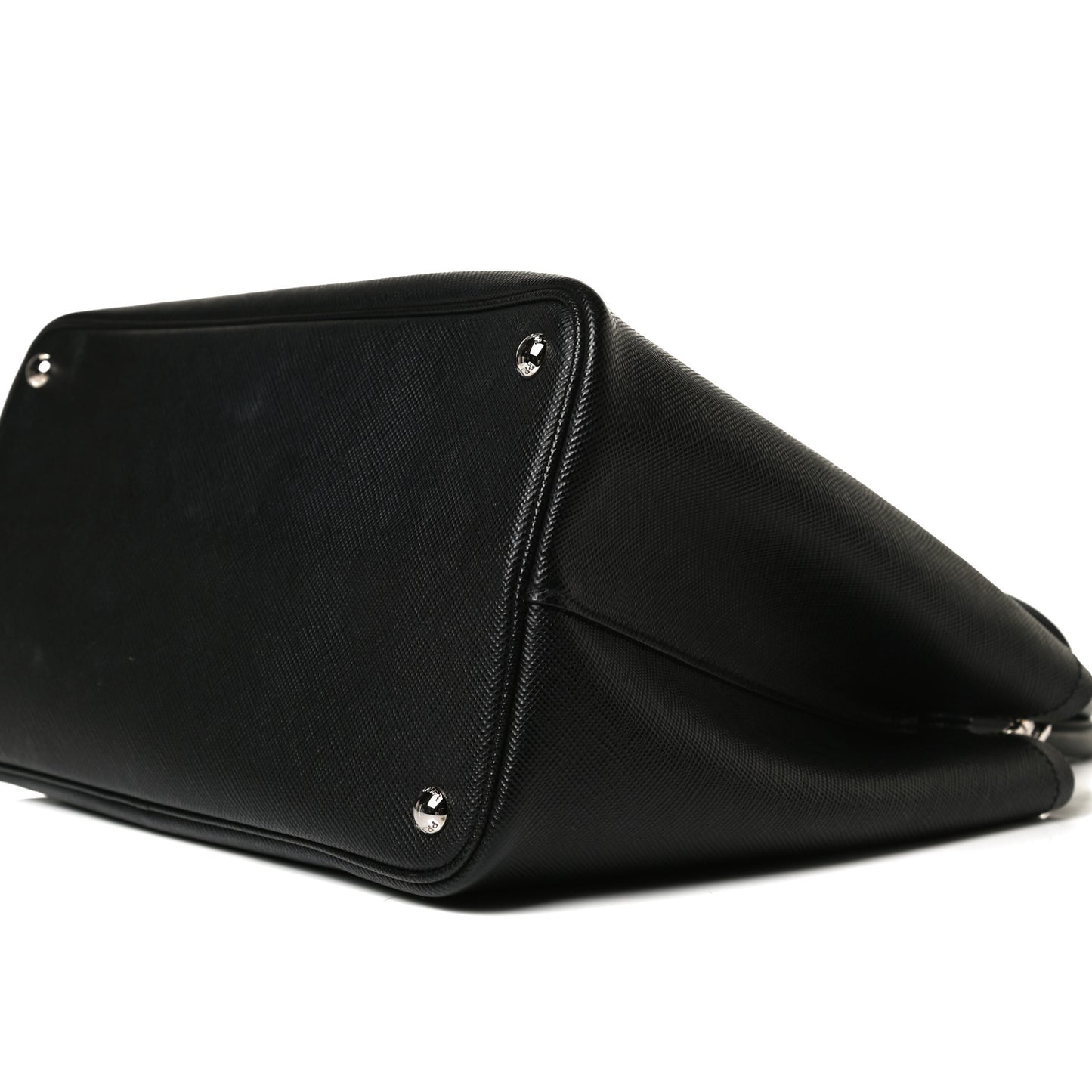 Saffiano Cuir Large Double Bag Black Mughetto
