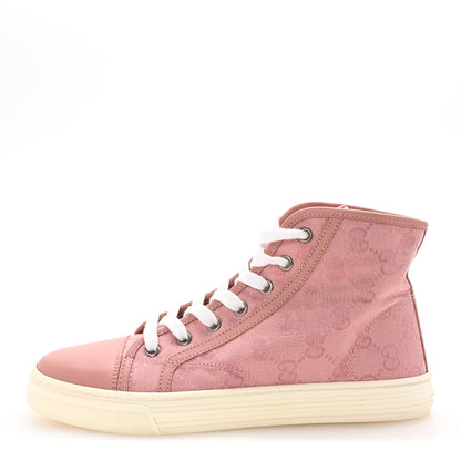 Gucci Monogram Womens High Top Sneakers 36 Pink Soft Pink 1 of 10