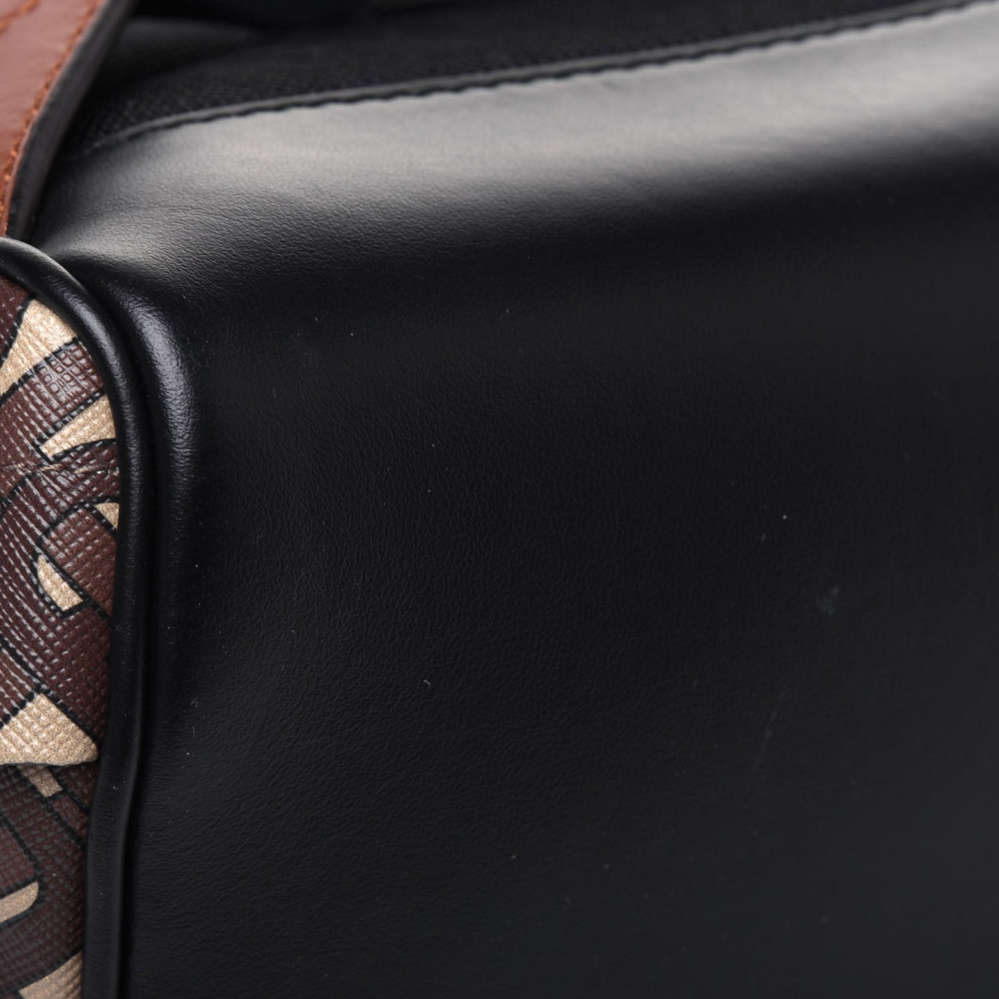 E-Canvas Monogram Stripe Backpack Bridle Brown