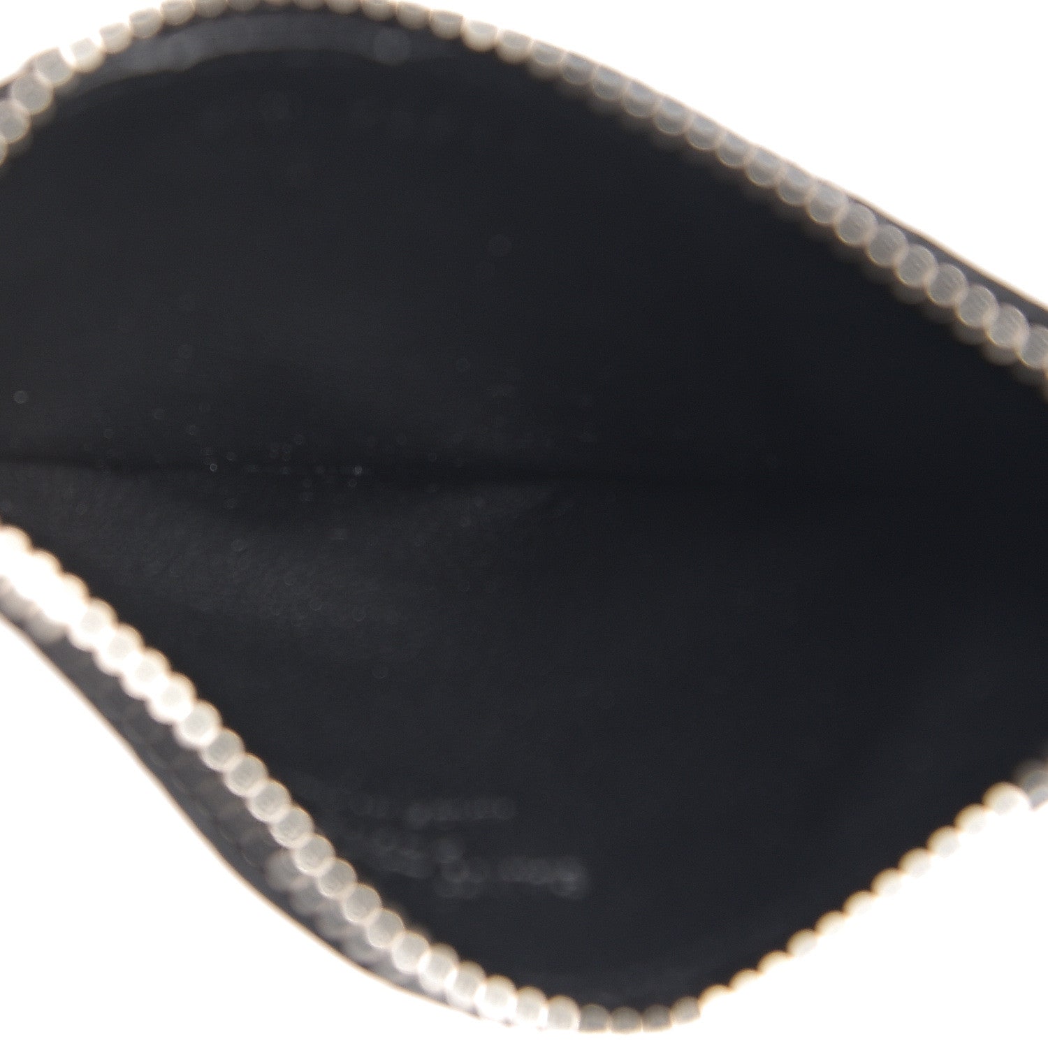 Saint Laurent Calfskin Crocodile Embossed 5 Fragments Zip Card Holder Black 4 of 6
