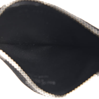 Saint Laurent Calfskin Crocodile Embossed 5 Fragments Zip Card Holder Black 4 of 6
