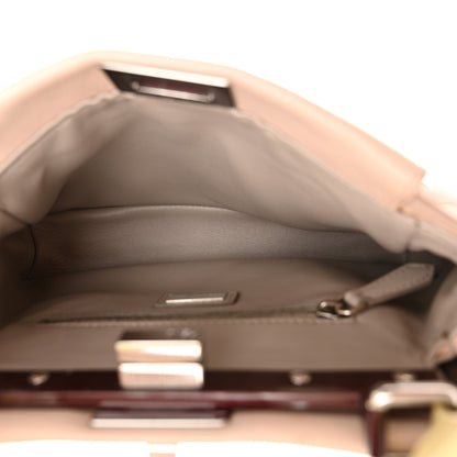 Fendi Nappa Colorblock Mini Peekaboo Iconic Satchel Plaster Banana Grigio Polvere 6 of 16