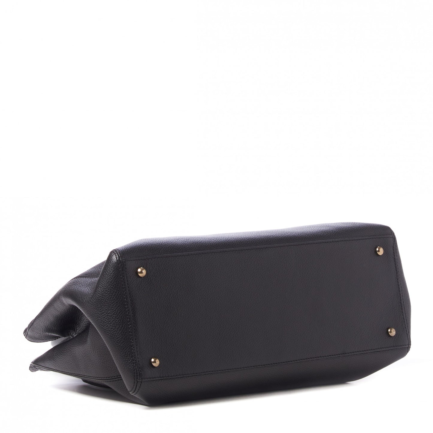 Calfskin Cerf Executive Shopper Tote Black