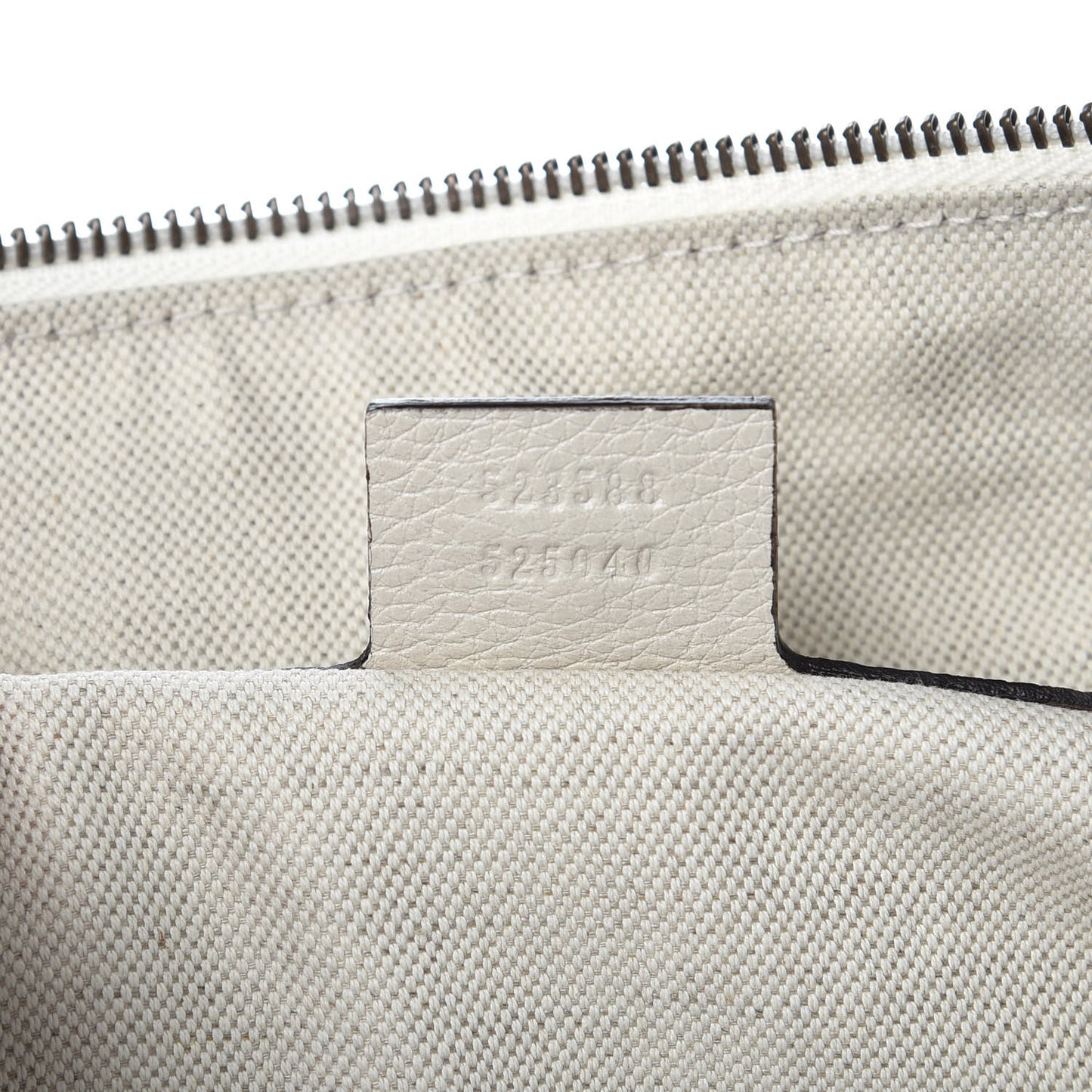 Grained Calfskin Logo Half Moon Hobo White