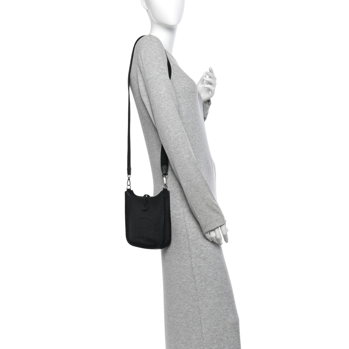 Hermes Taurillon Clemence Evelyne TPM Black 2 of 10