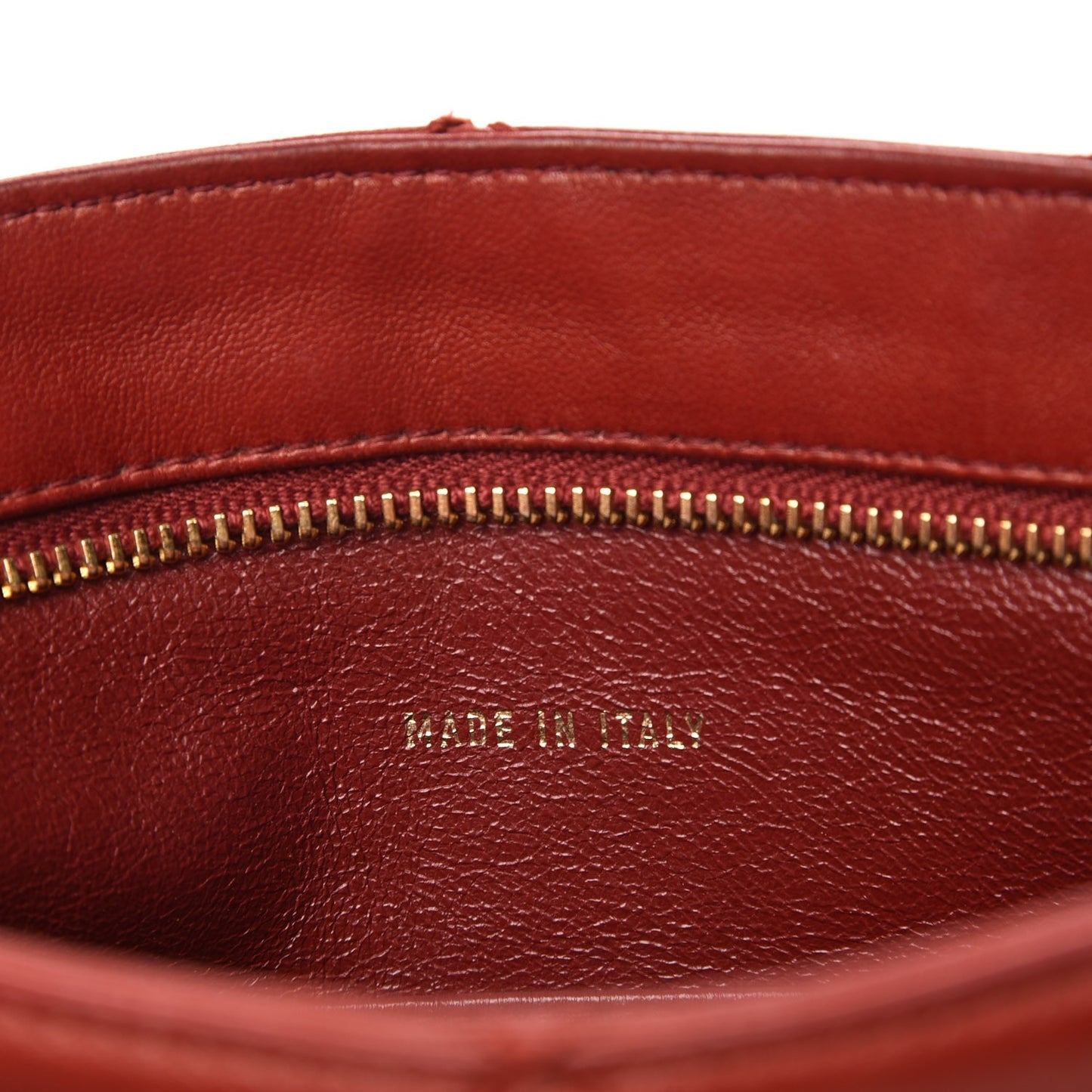 Lambskin Stitched Tassel Shoulder Bag Red