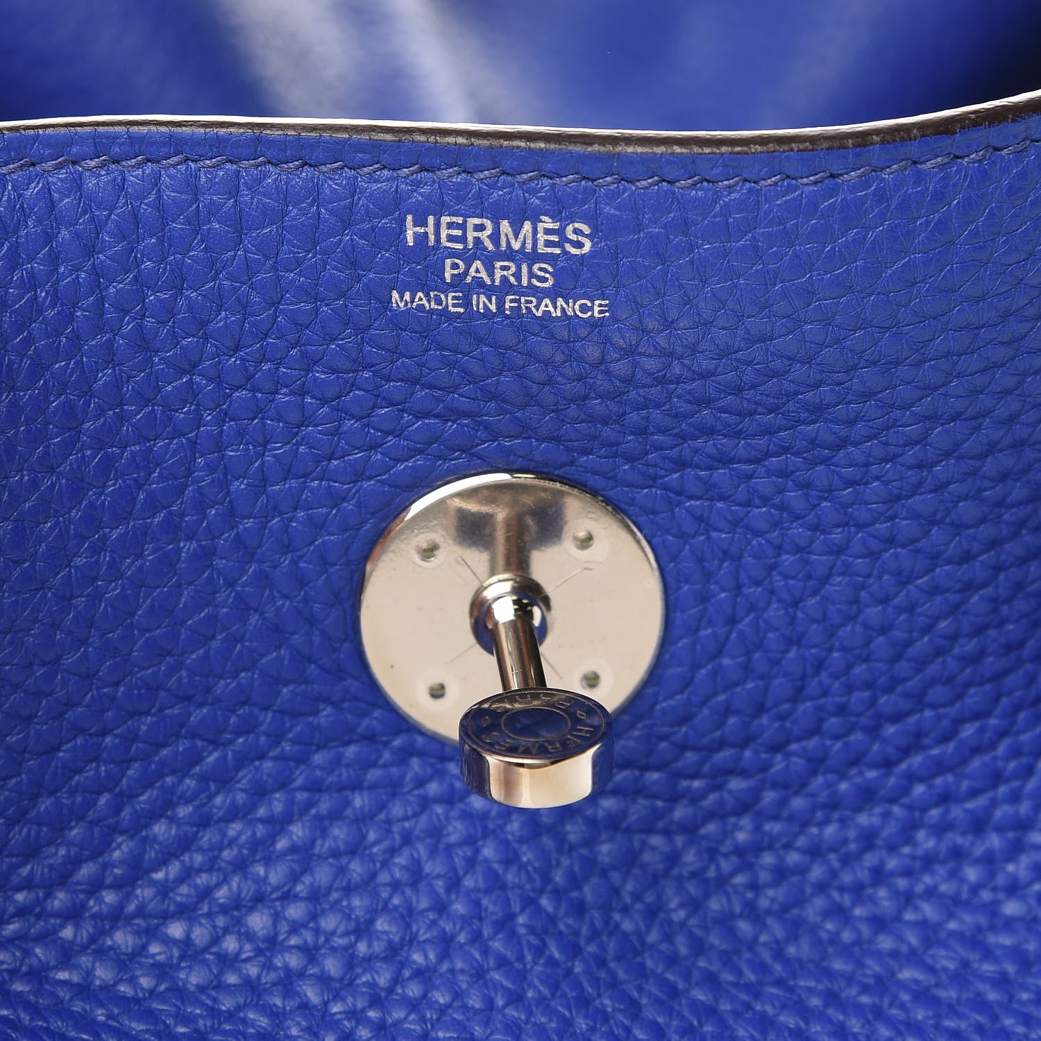 Hermes Taurillon Clemence Lindy 34 Bleu Electrique 6 of 14