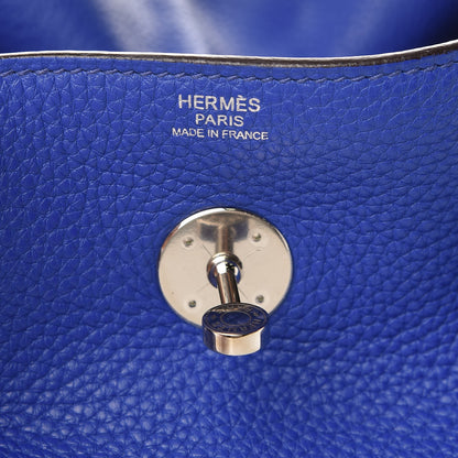 Hermes Taurillon Clemence Lindy 34 Bleu Electrique 6 of 14