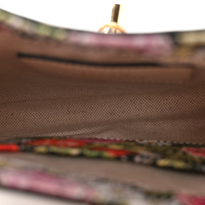 Gucci X YUKO HIGUCHI Shangai Calfskin Floral Print Mini Jackie 1961 Hobo White Multicolor 5 of 14