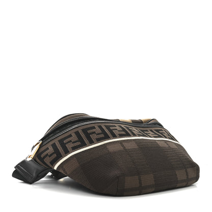 Fendi Vitello Century Maglia Pattern Mix Belt Bag Havana 4 of 10