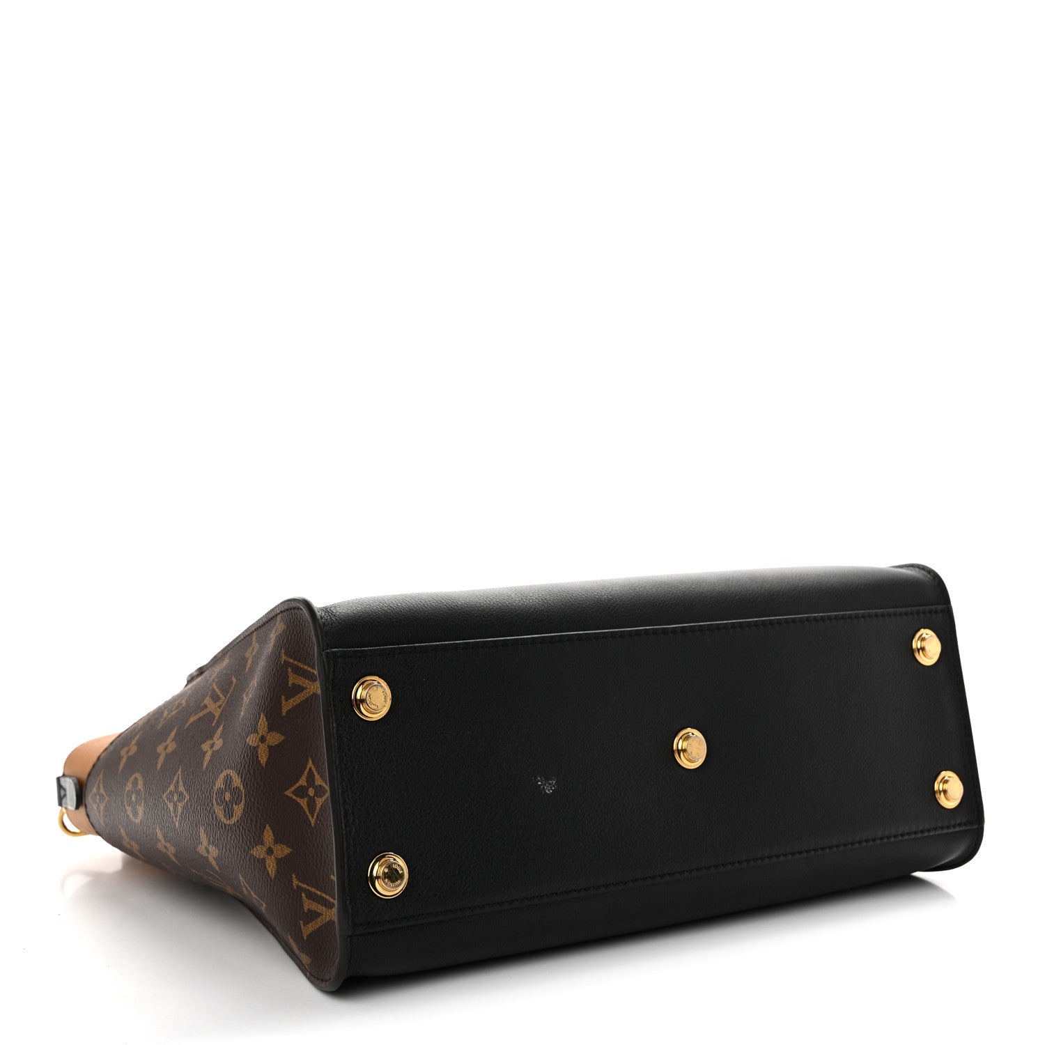 Louis Vuitton Calfskin Monogram On My Side MM Black 4 of 10