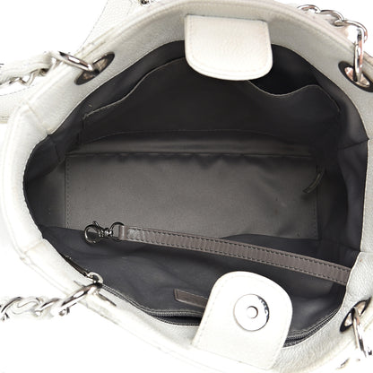 Chanel Caviar Quilted Petit Shopping Tote PST White 4 of 23