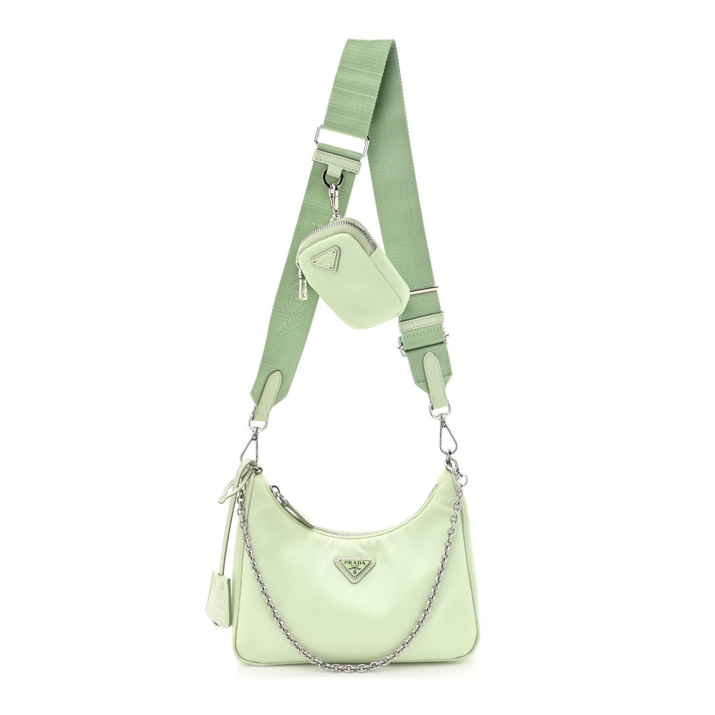 Re-Nylon Saffiano Re-Edition 2005 Shoulder Bag Acqua