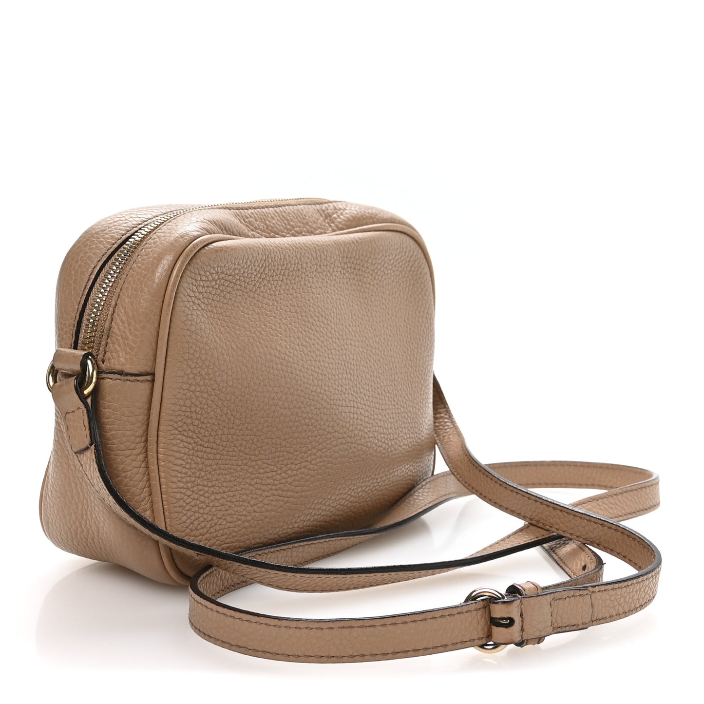 Pebbled Calfskin Small Soho Disco Bag Camelia