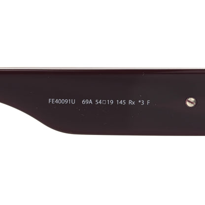 Fendi Acetate Fendigraphy Rectangle Sunglasses FE40091U Burgundy 6 of 7