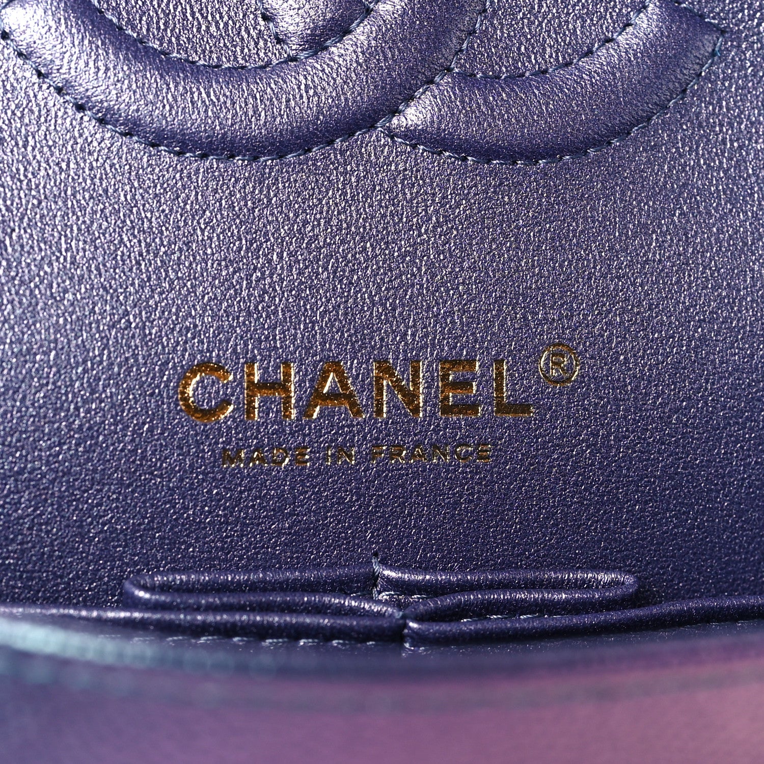 Chanel Iridescent Caviar Quilted Medium Double Flap Purple 5 of 8