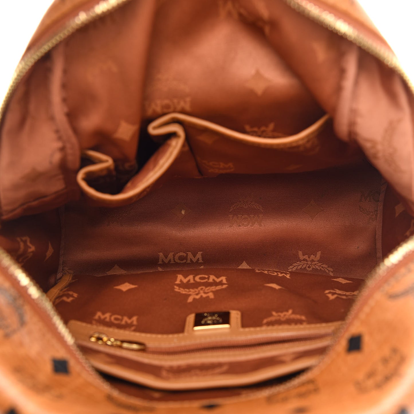 Visetos Small Sprinkle Stud Stark Backpack Cognac
