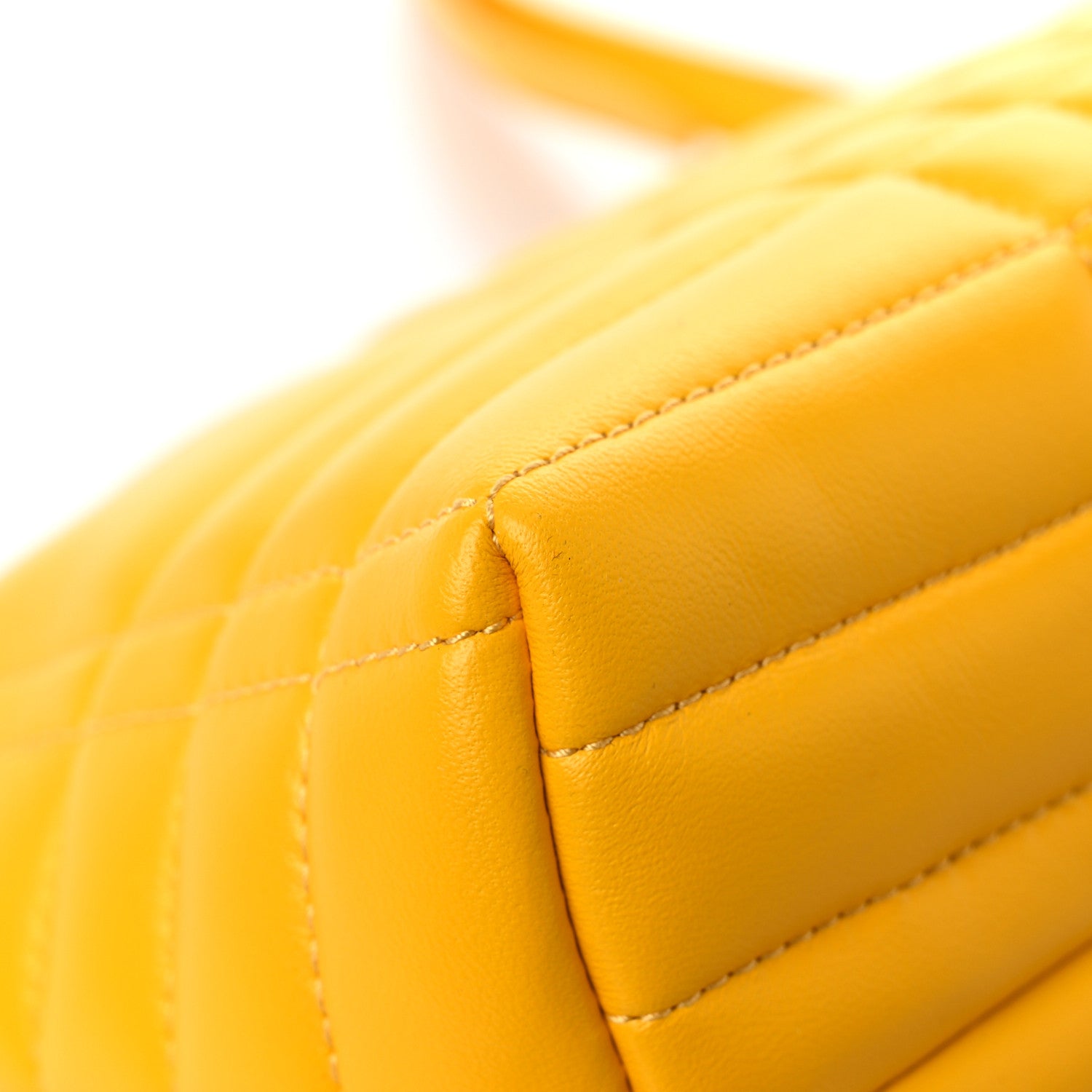 Burberry Calfskin Quilted Small Lola Zip Deep Saffron 9 of 10