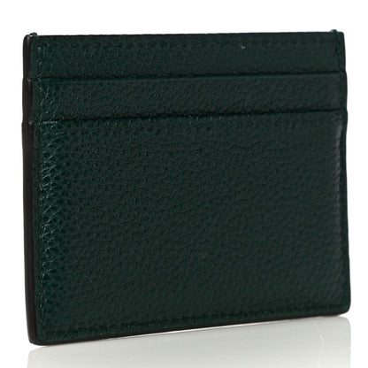 Gucci Grainy Calfskin Zumi Card Holder Vintage Green 3 of 12