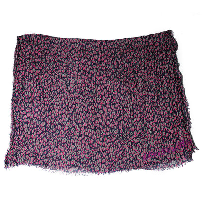 Louis Vuitton Cashmere Silk Leopard Stole Blue Nuit 2 of 4