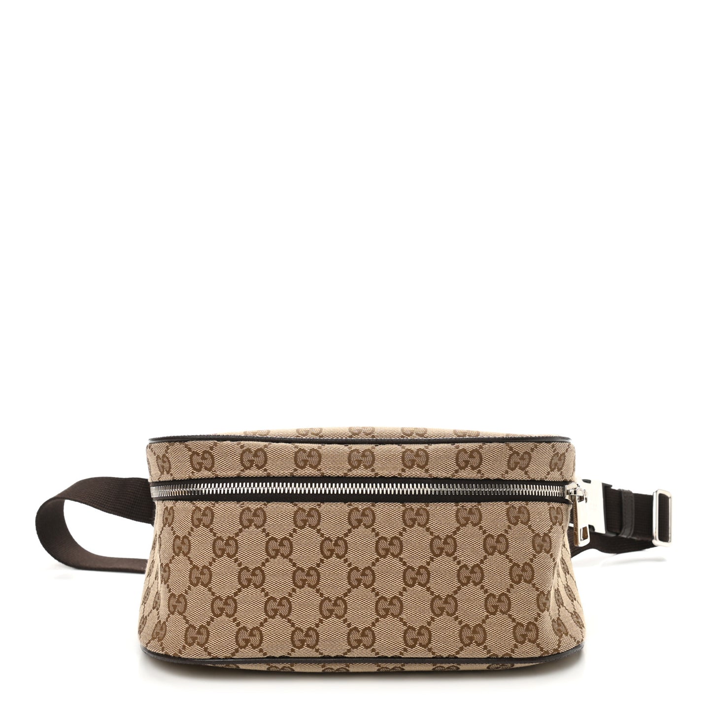 Monogram Dollar Calfskin Waist Pouch Beige Ebony Testa di Moro Marrone Scuro