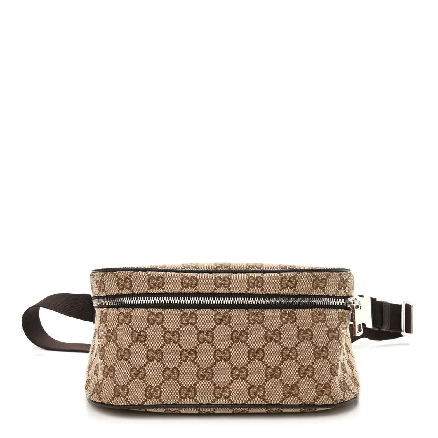 Gucci Monogram Dollar Calfskin Waist Pouch Beige Ebony Testa di Moro Marrone Scuro 1 of 12