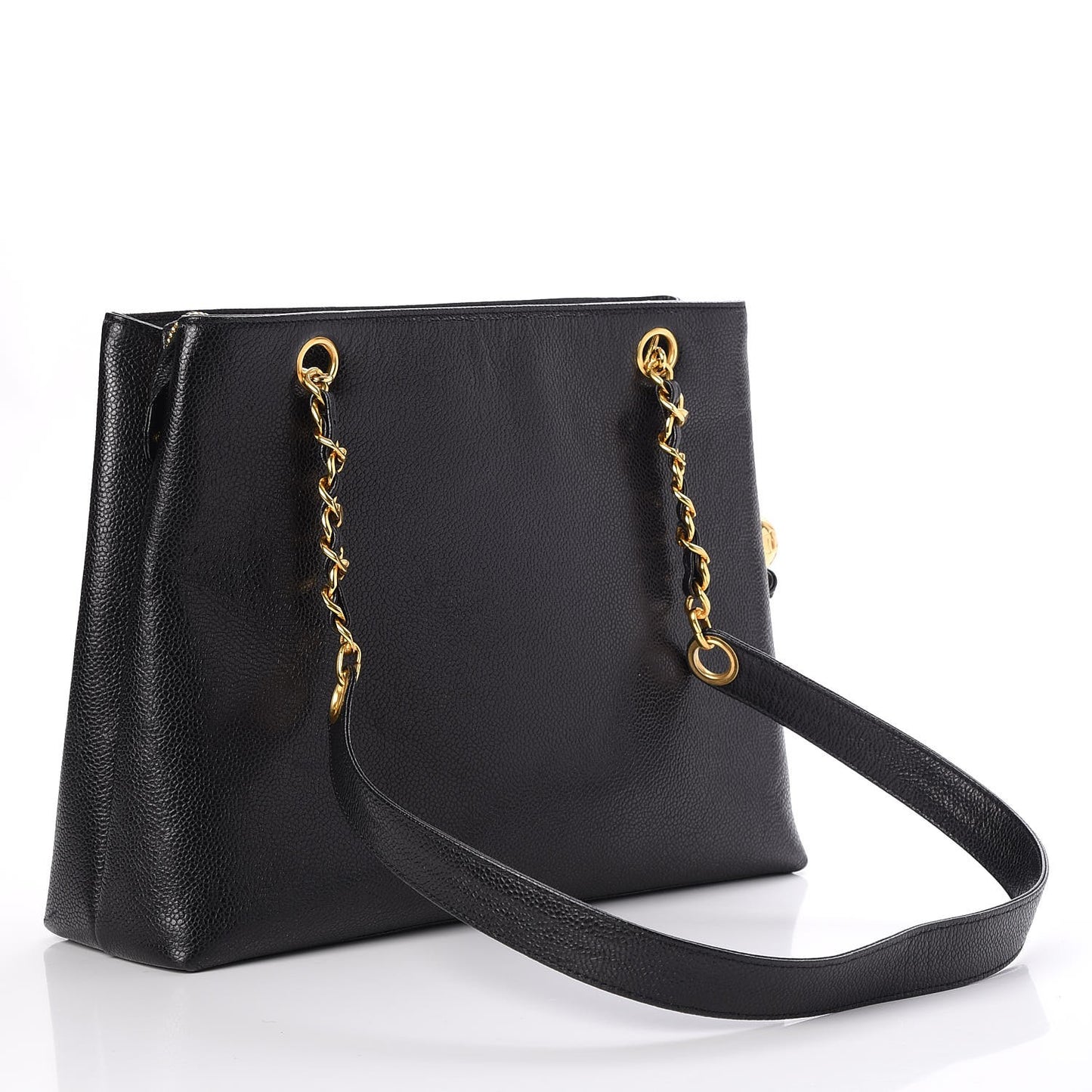 Caviar Flap Shoulder Bag Black