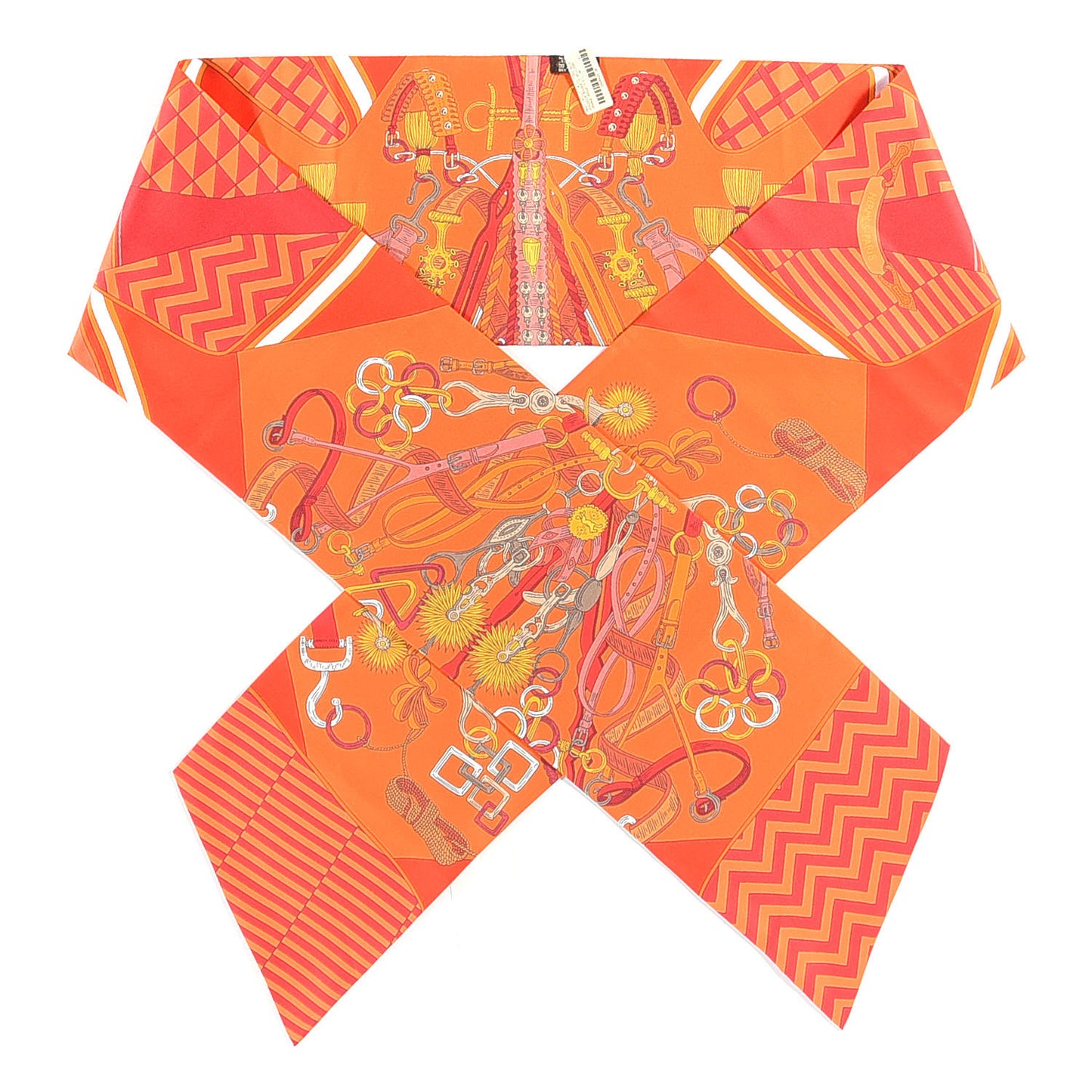 Silk Bouquets Selliers Maxi Twilly Orange Rouge Vieil Or