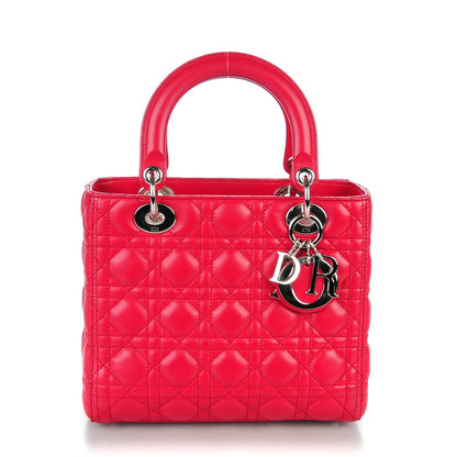 Christian Dior Lambskin Cannage Medium Lady Dior Fuchsia 1 of 7