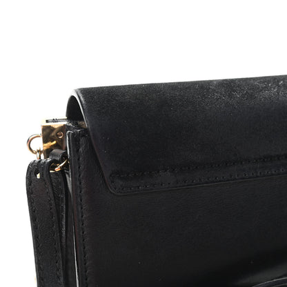 Chloe Suede Calfskin Faye Wallet On Strap Black 11 of 16
