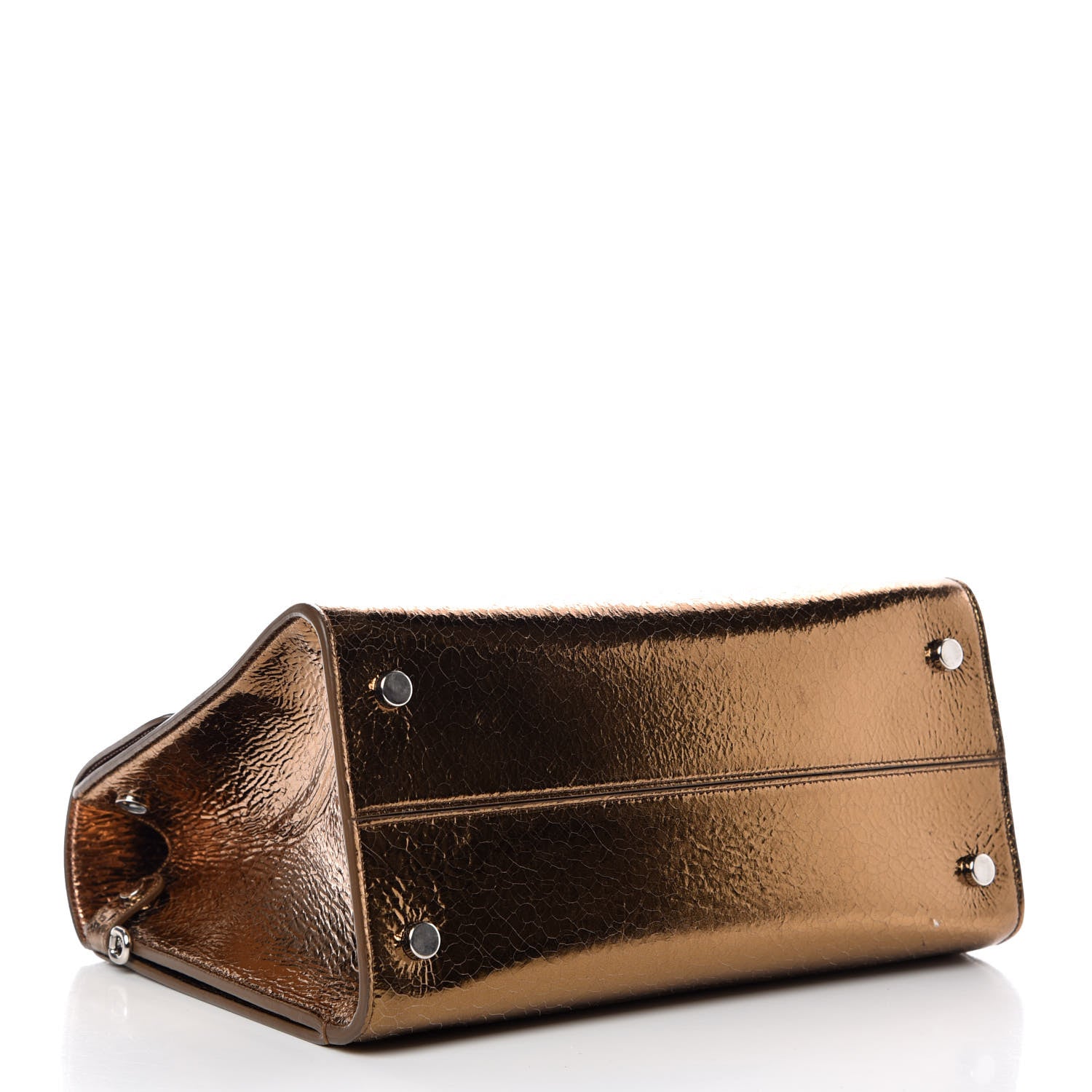 Christian Dior Metallic Calfskin Medium Diorever Flap Bronze 4 of 9
