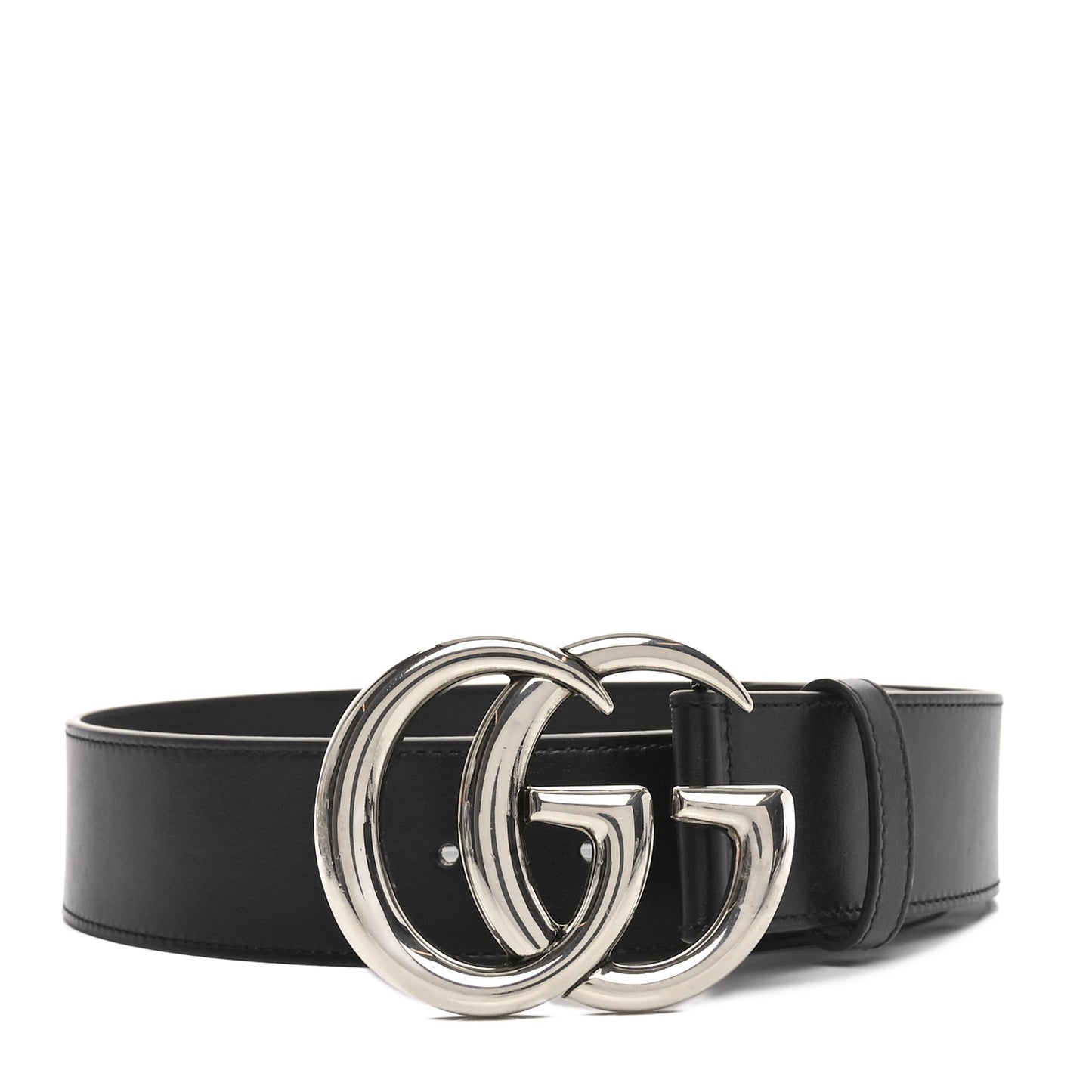 Plutone Calfskin Palladium Double G 40mm Belt 70 28 Black