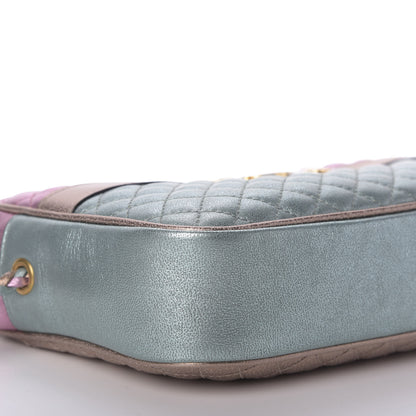 Gucci Laminated Nappa Trapuntata Small Zumi Shoulder Bag Rosa Lago Rame 6 of 9