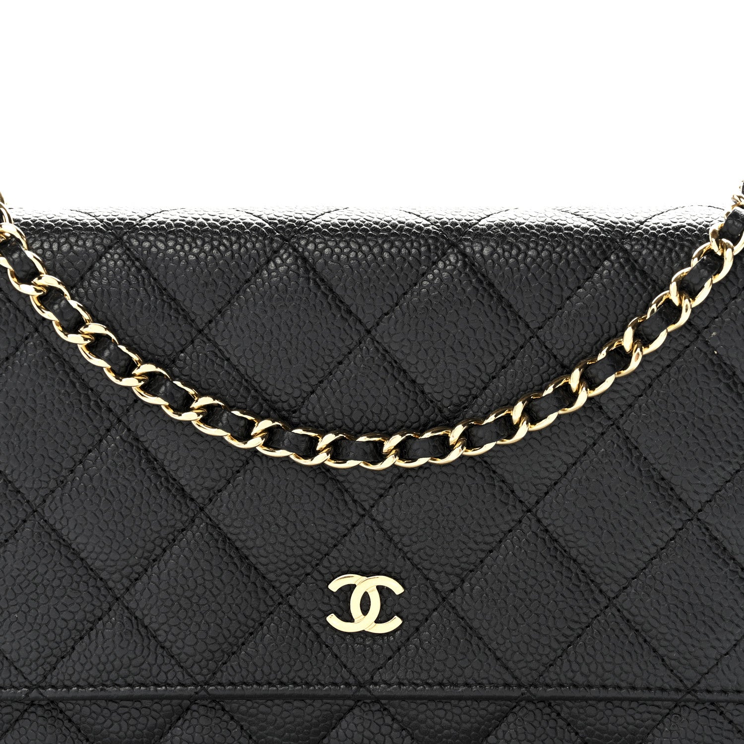 Chanel Caviar Quilted Wallet on Chain WOC Black 9 of 12