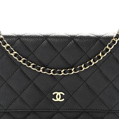 Chanel Caviar Quilted Wallet on Chain WOC Black 9 of 12