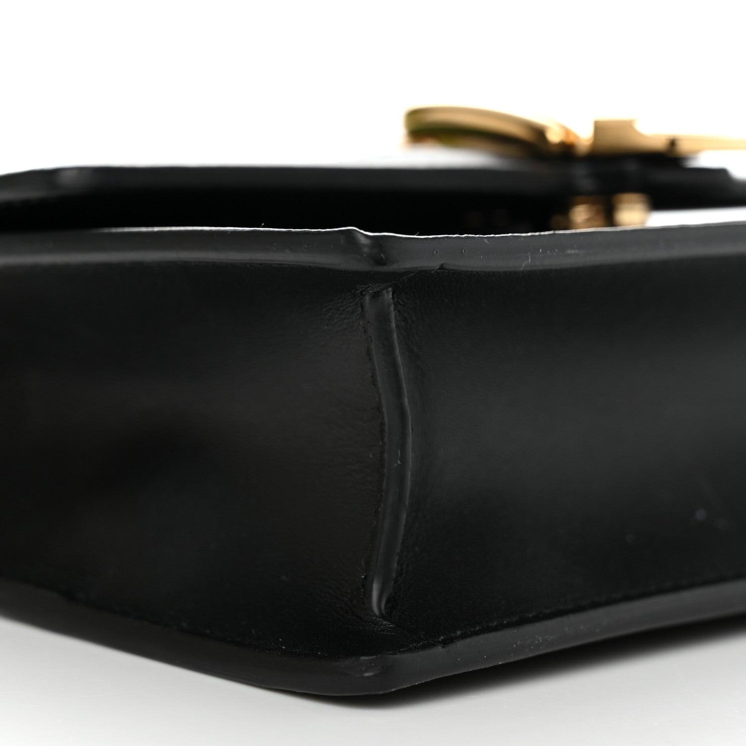 Gucci Calfskin Super Mini Sylvie Chain Shoulder Bag Black 9 of 11