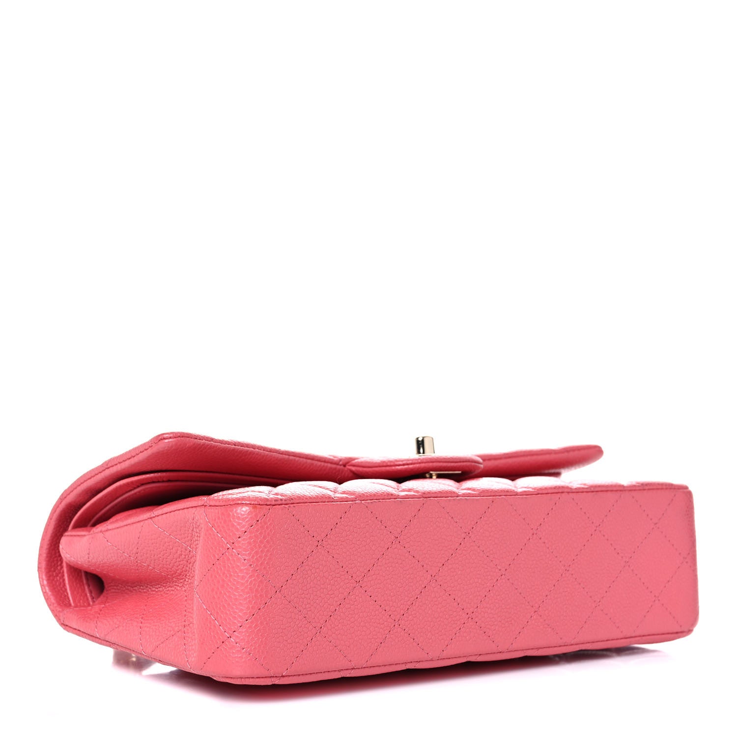 Chanel Metallic Caviar Quilted Medium Double Flap Pink 4 of 13