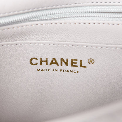 Chanel Lambskin Quilted Mini Top Handle Rectangular Flap Grey 7 of 12