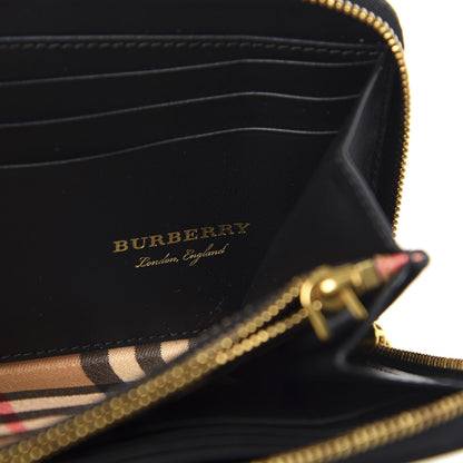 Burberry Vintage Check Elmore Zip Around Wallet Black 6 of 7