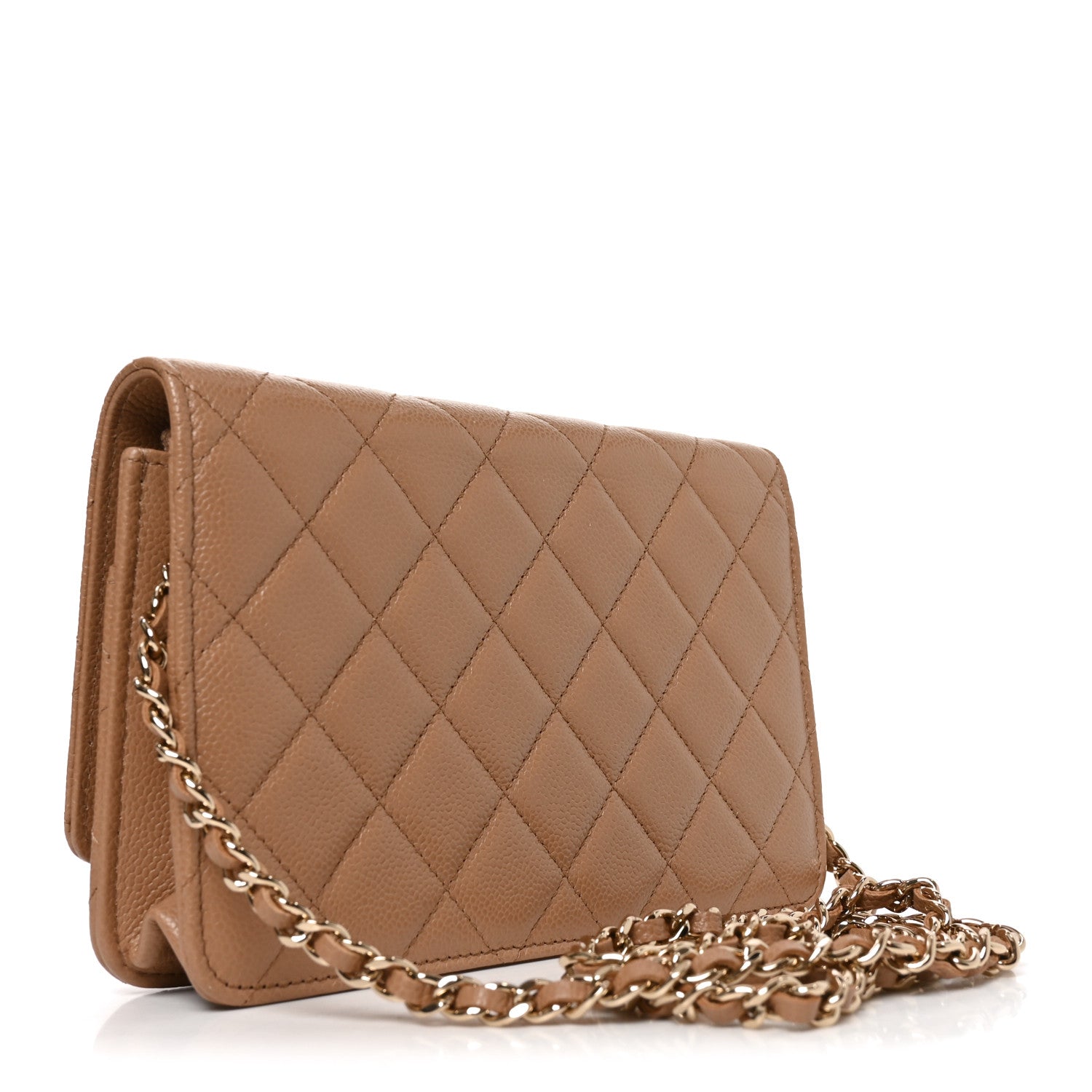 Chanel Caviar Quilted Multi Chain Wallet On Chain WOC Beige 2 of 11