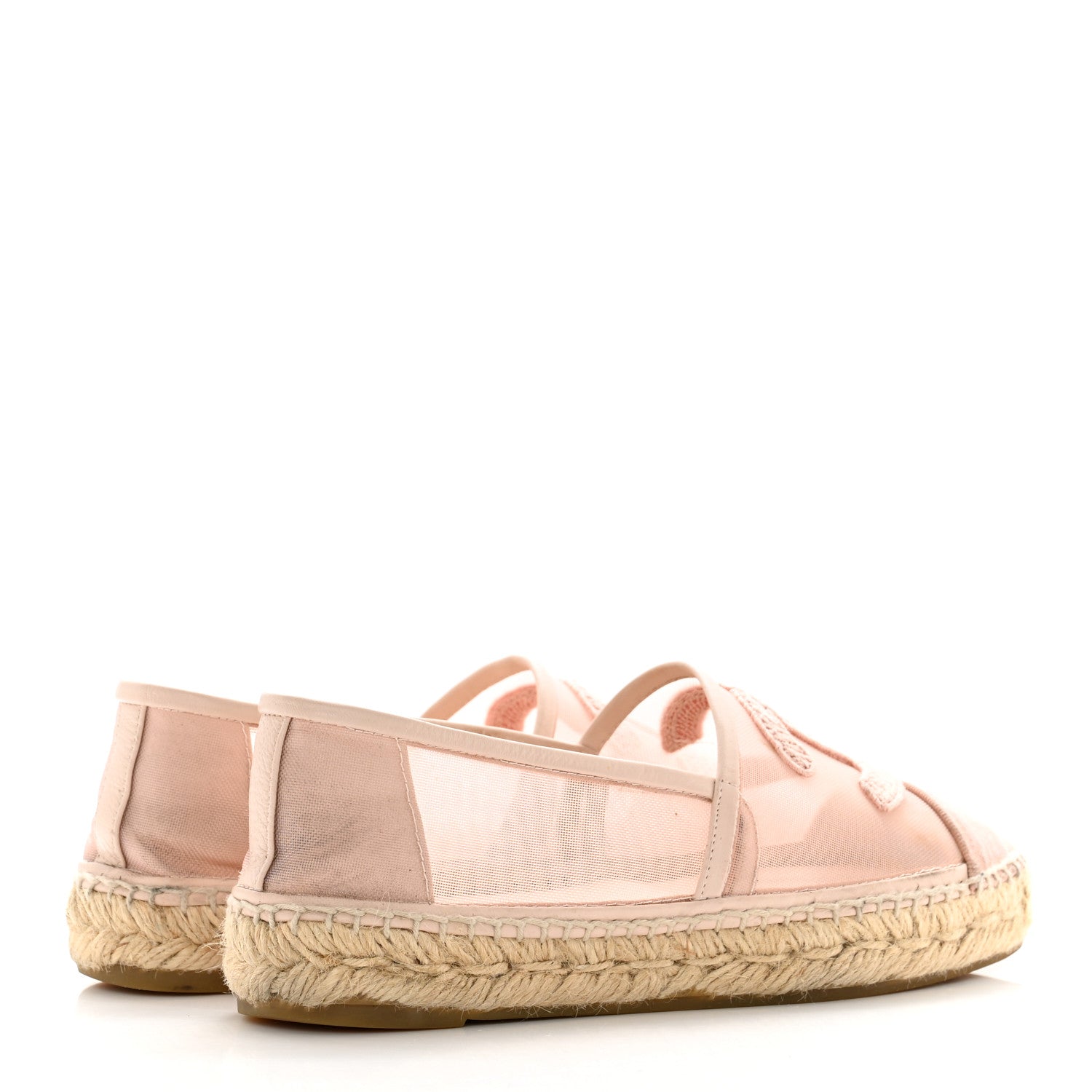 Chanel Mesh Grosgrain CC Espadrilles 36 Pink 4 of 18