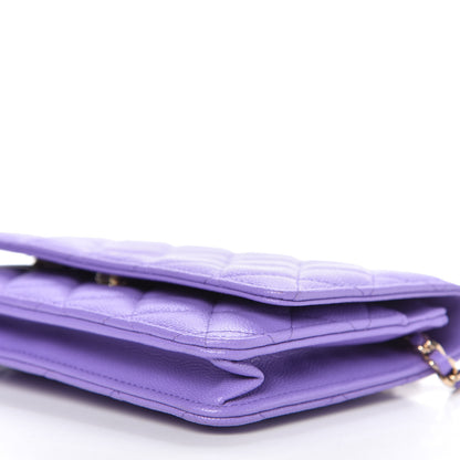 Chanel Caviar Quilted Wallet On Chain WOC Purple 7 of 11