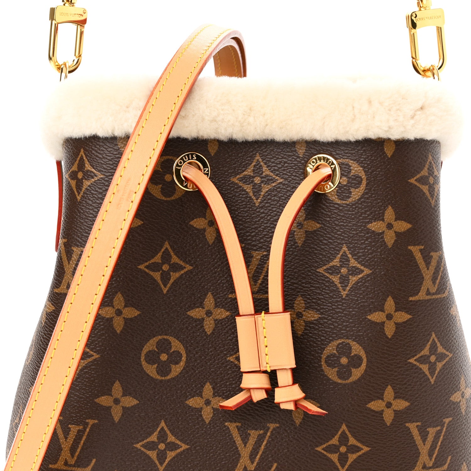 Louis Vuitton Monogram Shearling Cozygram Neonoe BB 8 of 10