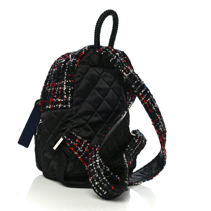 Chanel Tweed Nylon Quilted Small Astronaut Essentials Backpack Black Multicolor 2 of 9