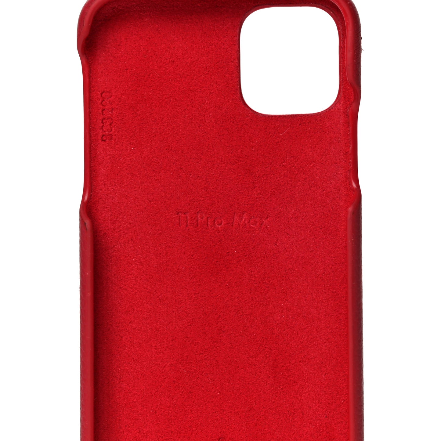 Calfskin Monogram iPhone 11 Pro Max Bumper Scarlet