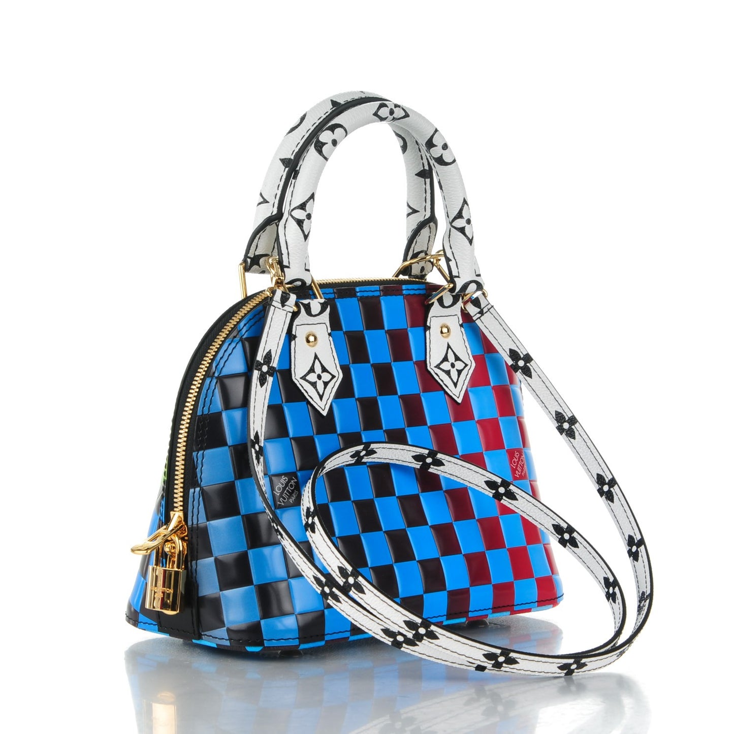 Epi Damier Race Alma BB Blue Vert