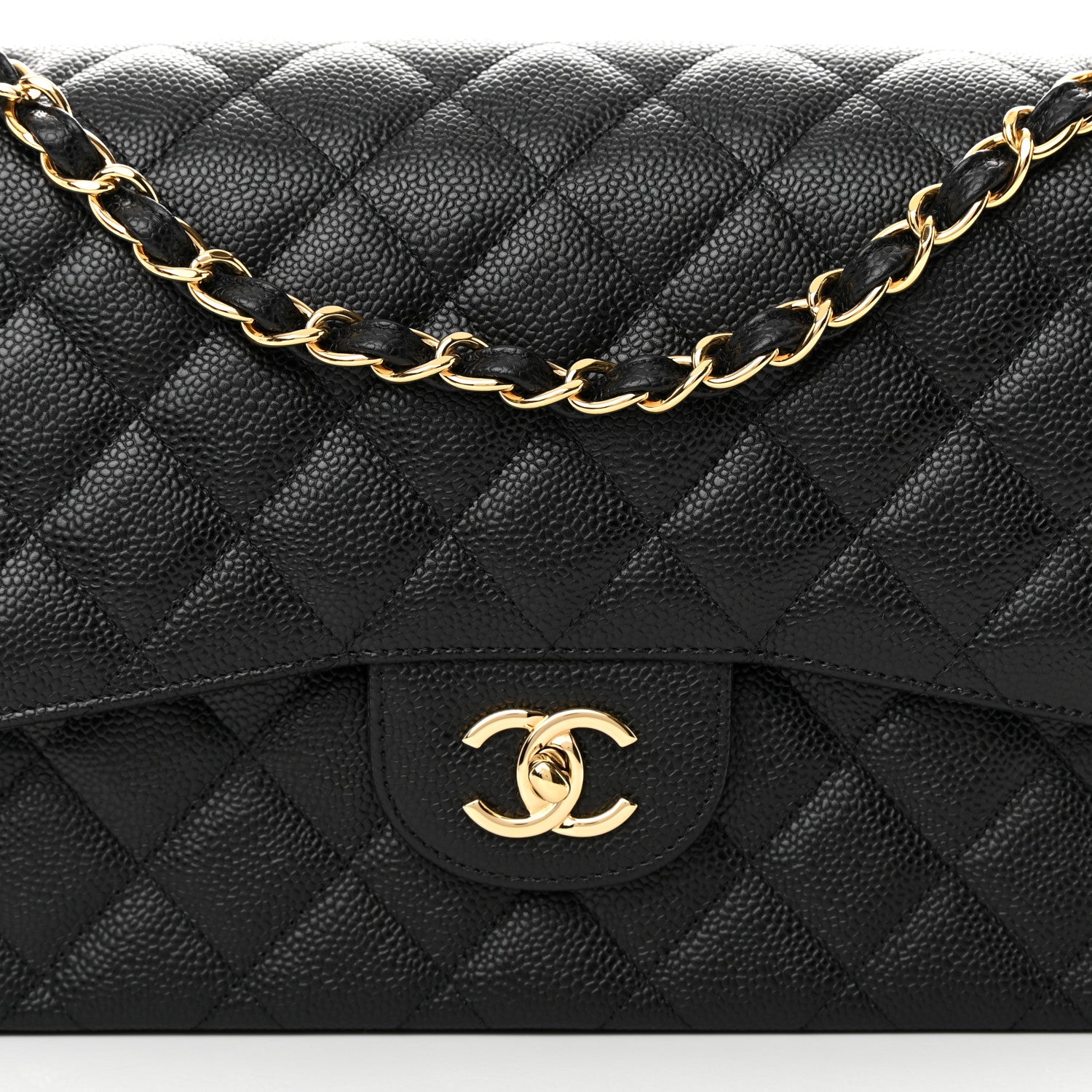 Chanel Caviar Quilted Jumbo Double Flap Black 8 of 13