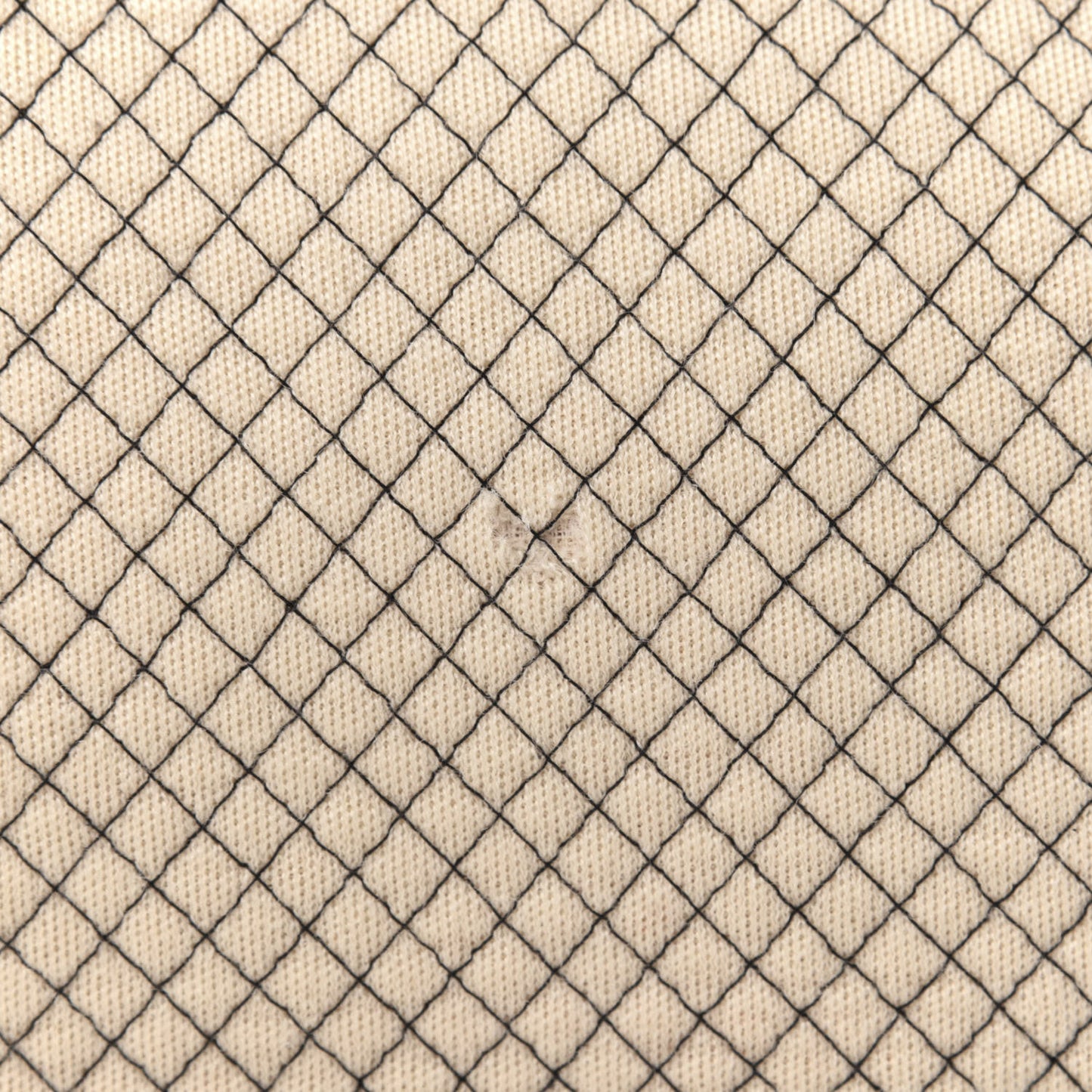 Patent Jersey Quilted Bowler Ivory Black