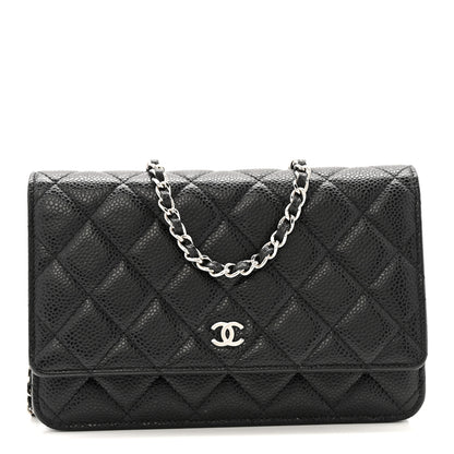 Chanel Caviar Quilted Wallet on Chain WOC Black 1 of 12